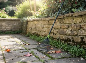 Garden Line Nastaviteľný metla-hrábky, dĺžka 120-160 cm