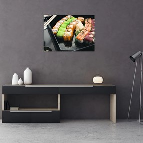 Sklenený obraz - Sushi (70x50 cm)
