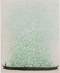 Ručne maľovaná nástenná dekorácia Flower Boat