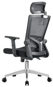 Kancelárska ergonomická stolička Neoseat NOVELO — sieť / látka, čierna, nosnosť 150 kg