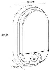 Lucide 22864/10/30 - LED Vonkajšie svietidlo so senzorom HUPS LED/10W/230V IP54