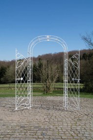 Oblúk na ruže Mel s bránkou - Biela antik