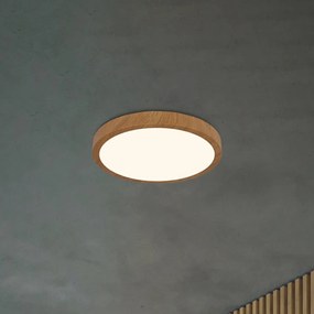 Stropné LED Runa Wood drevený vzhľad 3 000K Ø 28cm