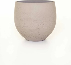 Moderný kvetináč RAFIOT, sklolaminát, výška 35 cm, béžový