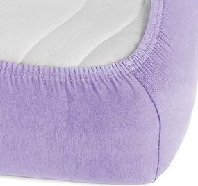Jersey napínacie prestieradlo JR-012 Levanduľové 90 x 200 - výška 20 cm