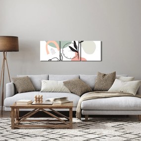 Obraz - Kvety vo váze N⁰3 (s hodinami) (90x30 cm)