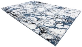 Moderný koberec COZY 8871 Marble, Mramor - Štrukturálny,  dve vrstvy rúna, modrá