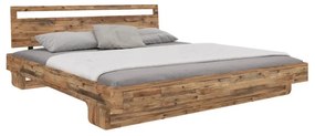 furniture-nabytek.cz - Masívna posteľ Indra z borovice, lakovaná, hnedá – 180×200 cm