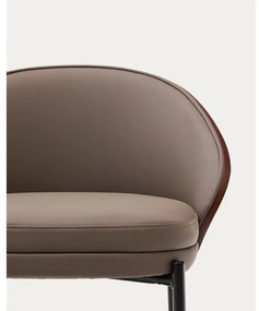 Hnedá barová stolička (výška sedadla 77 cm) Eamy – Kave Home