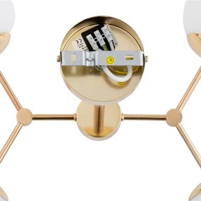 Luster na tyči FOTON  4xE14/40W/230V zlatá/biela