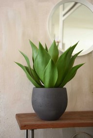 Moderný kvetináč RAFIOT, sklolaminát, výška 21 cm, antracit