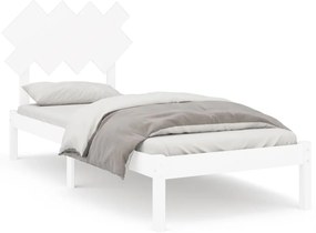 vidaXL Posteľný rám biely 90x190 cm 3FT jednolôžko masívne drevo