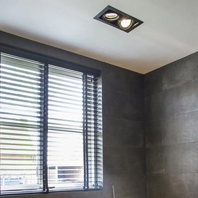 Sada 6 zapustených bodových svetiel čiernych AR111 nastaviteľných 2-svetlo - Oneon