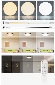 LED Stmievateľné stropné svietidlo LED/60W/230V 3000-6500K pr. 60 cm čierna + DO