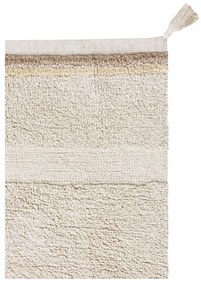 Krémový prateľný ručne tkaný bavlnený koberec 170x240 cm Bloom Natural – Lorena Canals