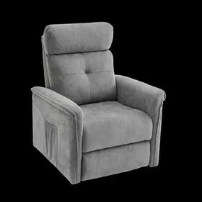 LuxuryForm DESIGN TV kreslo PEGAS s elektrickým polohovaním, masážou a výklopom - světle šedé