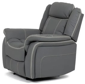 Autronic BONTEC Polohovacie kreslo, elektrické zabudované ovládanie, šedá, ekokoža, TV-4119 GREY Farba: Béžová