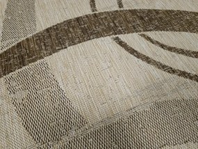 Koberec Eqos 0003 béžový – obdĺžnikový s geometrickým vzorom Rozmer: 140x190 cm