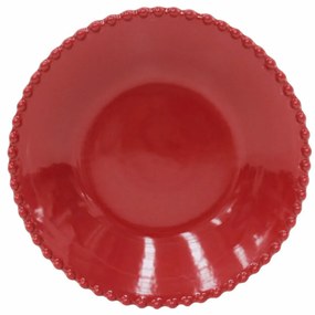 Keramický polievkový tanier Pearl rubín, 24 cm, COSTA NOVA, súprava 6 ks