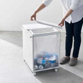 Biely kovový odpadkový kôš na triedený odpad Tower – YAMAZAKI