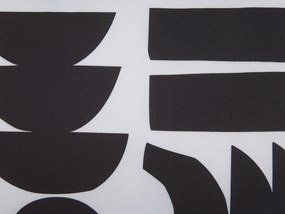 Sada 2 vankúšov s geometrickým vzorom 30 x 50 cm biela / čierna LIRIOPE Beliani