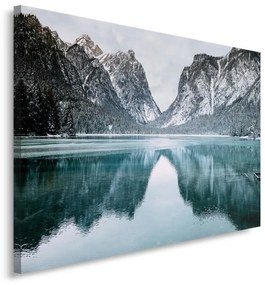 Obraz na plátně, Hory Jezero Krajina - 100x70 cm