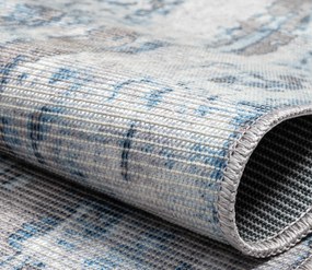 My Flair, Kusový koberec Avery blau/grau – na von aj na doma, 160x230, modrá, chodba / predsieň