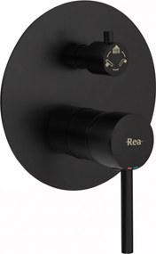 Rea Lungo, podomietková vaňová súprava so sprchou + box P6300 - komplet sada, čierna, REA-P4112
