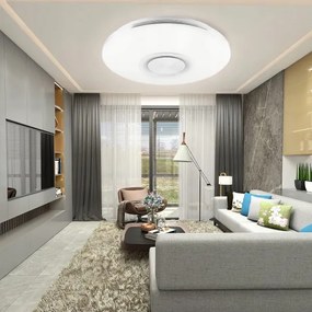 LED RGBW stmievateľné stropné svietidlo s reproduktorom LED/60W/230V biele + DO