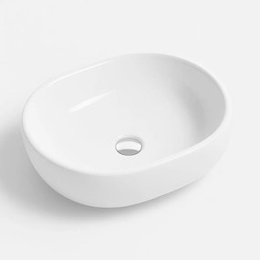 Erga Della, umývadlo na dosku 475x340x140 mm, biela lesklá, ERG-V03-DELLA48-WH