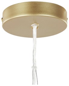Závesná lampa z ľahkého kovu 15 svetiel zlatá BALAGAS Beliani