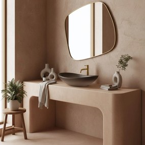 Rea Royal, umývadlo na dosku 620x360x160 mm, béžová-hnedá, REA-U0626