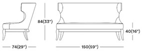 ROSE ČALÚNENÁ LAVICA sofa