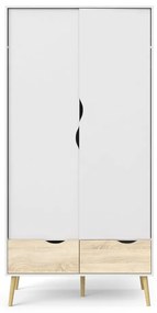 Biela šatníková skriňa Tvilum Oslo, 99 x 200 cm