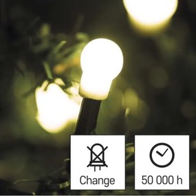 LED Vianočná vonkajšia reťaz 80xLED/13m IP44 teplá biela
