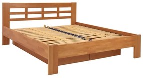 Dvojlôžková posteľ z masívu s úložným priestorom ANGELA 180x200 cm orech