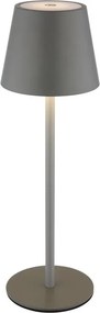 Globo 58488G-LED stmievateľná dotyková nabíjateľná vonkajšia stolná lampa VANNIE 3W/5V IP54 1800mAh sivá