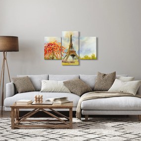 Maľovaný obraz Eiffelovej veže (90x60 cm)