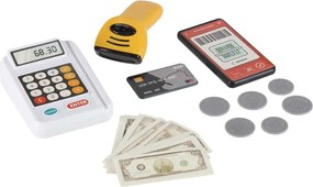 KIK Drevený stánok supermarket s pokladňou, košíkom a potravinami pre deti LULILO