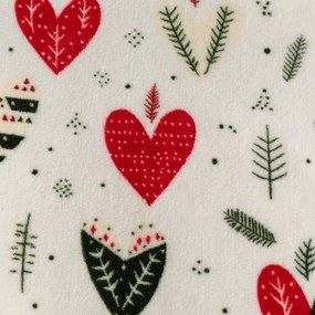 Obliečky mikroplyš WINTER HEARTS farebné Rozmer obliečky: 70 x 90 cm | 140 x 220 cm