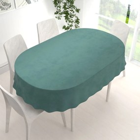 Biante Zamatový oválny obrus Velvet Prémium SVP-022 Ľadovo zelený 100x140 cm