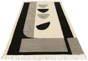 Béžovo - čierny vzorovaný koberec Tokyo - 198*302cm