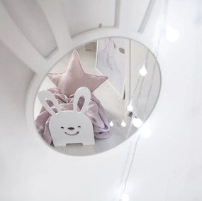 Detské zrkadlo biely zajačik Barva: růžová