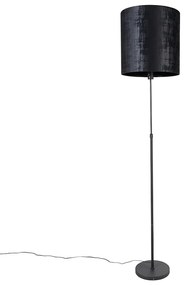 Stojaca lampa s čiernym tienidlom čierna 40 cm nastaviteľná - Parte