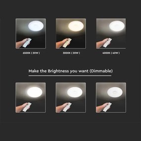 LED Stmievateľné stropné svietidlo LED/40W/230V 3000/4000/6500K + DO