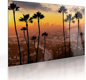 Sklenený obraz - Panorama Los Angeles (70x50 cm)