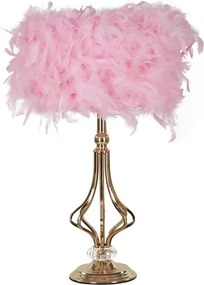 Stolná lampa Tarty 54 cm ružovo-zlatá