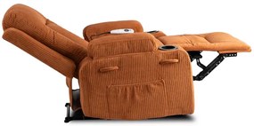 Masážne polohovateľné kreslo ARIEN ryšavý menšester - vintino.sk