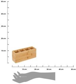 Kozmetický organizér Bamboony 4 priehradky bambus