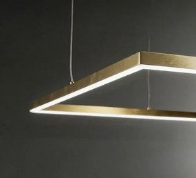 Ideal Lux - LED závesný luster na lanku ORACLE SLIM LED/44W/230V CRI 90 70x70 cm zlatý